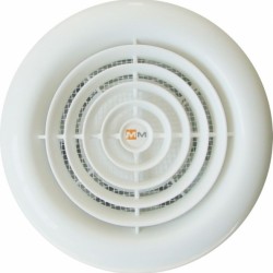 Вентилатор  ММ ф100 , кръг,  с клапа, Cream