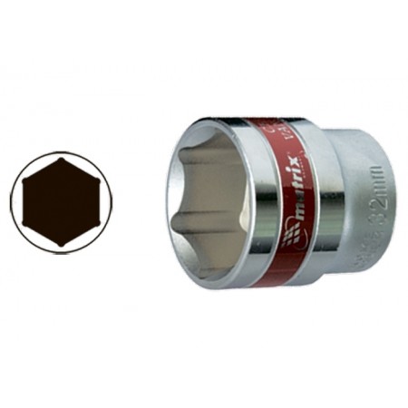 Вложка, 1_2", 21 mm, 6-стенна, хромирана MTX MASTER 131219