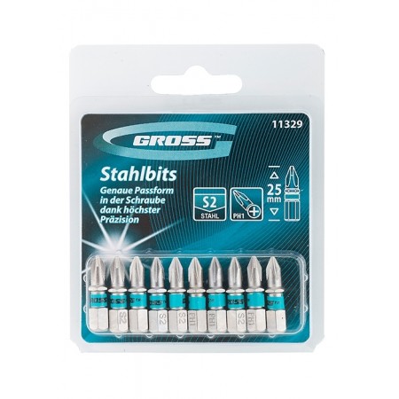Комплект битове PH3 х 25 mm, 10 бр. GROSS 11331