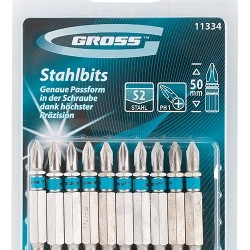 Комплект битове PH1 х 50 mm, 10 бр. GROSS 11334
