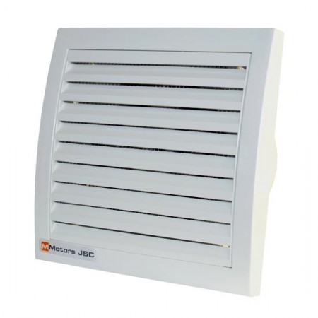 Вентилатор  ММ 100 , квадрат, с клапа, бял