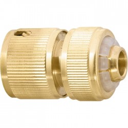 Съединител за маркуч 1_2, аквастоп, месинговPALISAD 602408