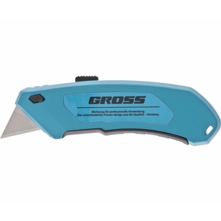 Нож 130 мм, алум. корпус, трапец. остриета 18 мм GROSS 78899