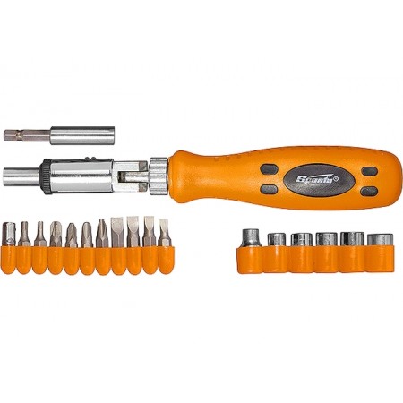 Отвертка реверсивна шарнирна 19 части SPARTA 115545