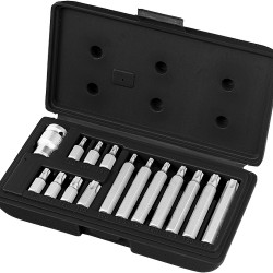 К-т битове TORX,с вложка 1_2, 15 бр., в PVC кутия MTX 115159