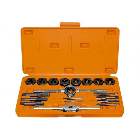 К-т метчици, плашки и въртоци М3-М12 20 части SPARTA 773105