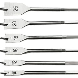 К-т свредла за дърво плоски, 6 бр. 6-стенна опашка SPARTA 704055