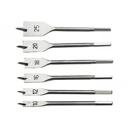 К-т свредла за дърво плоски, 6 бр. 6-стенна опашка SPARTA 704055
